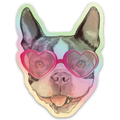 Carter Heart Glasses Sticker (holo)