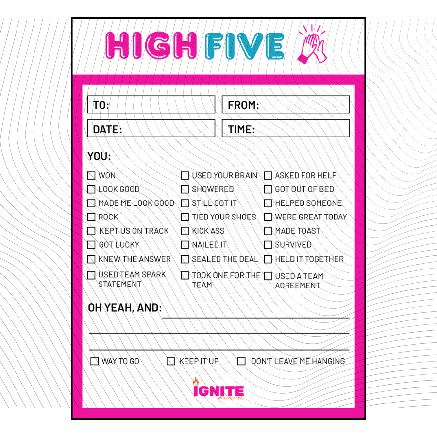 High Five Notepad